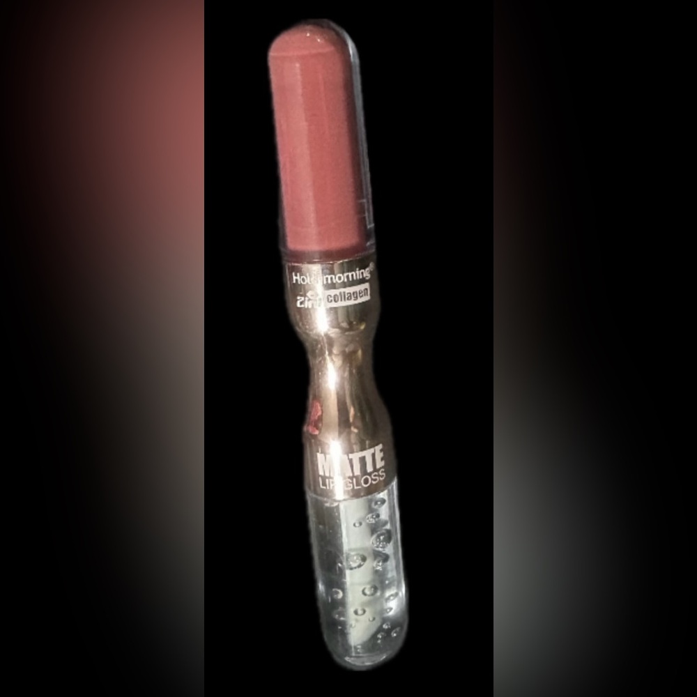 Matte Lip Gloss - Mauve Pink One Side - Clear Other Side - Collagen - New